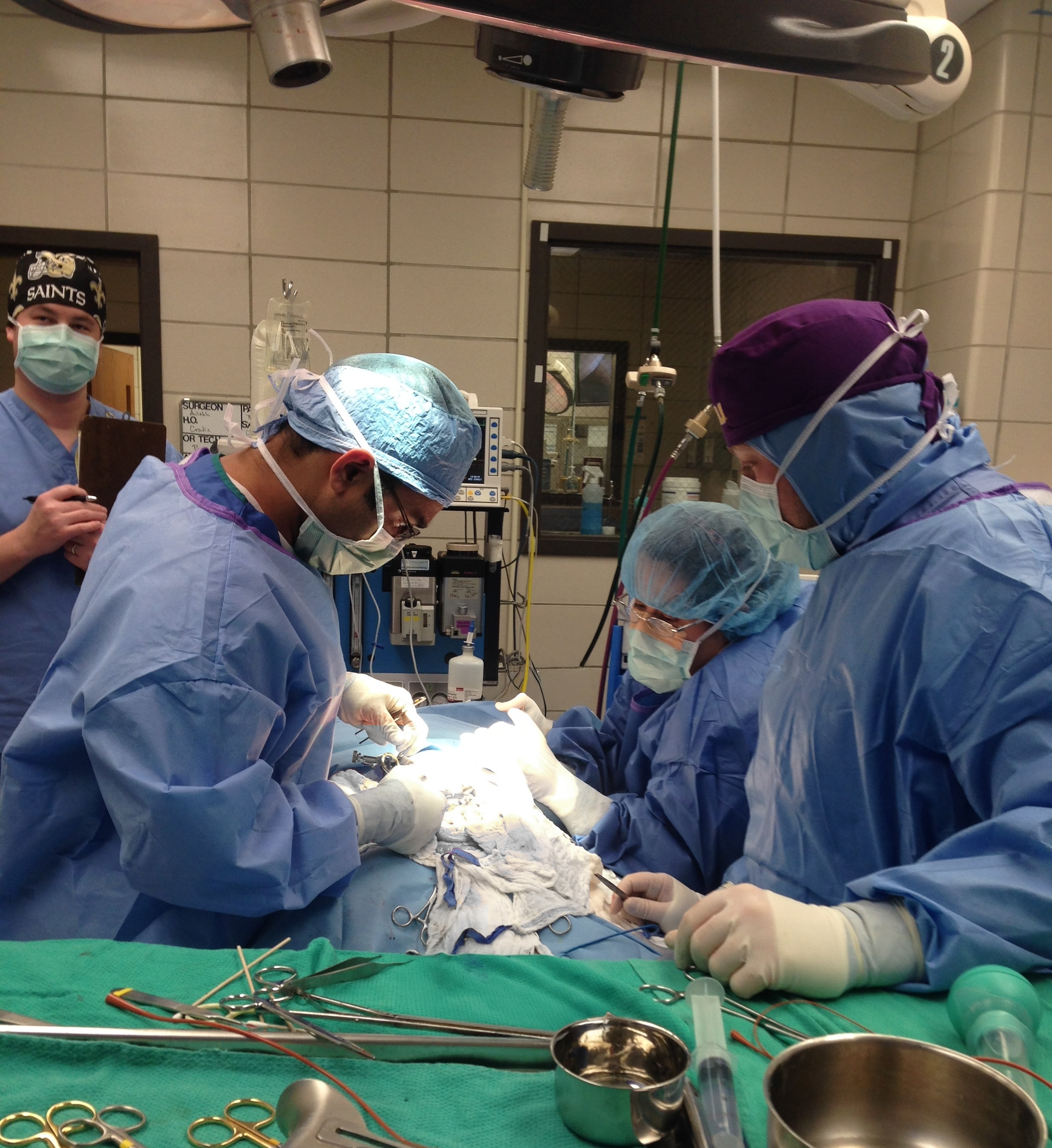 Surgical team in practice
